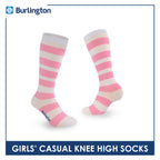 Burlington Girl's Cotton Light Performance Knee High Socks 3 pairs in a pack BGCKH4404