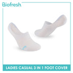 Biofresh Ladies' Antimicrobial Lite Thin Casual Foot Cover 3 pairs in a pack RLCFG7