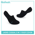 Biofresh Ladies' Antimicrobial Lite Thin Casual Foot Cover 3 pairs in a pack RLCFG7