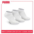Puma Men's Cotton Lite Thin Casual Low Cut Socks 3 pairs in a pack PMCKG3