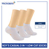Microban Boy’s Cotton Lite Thin Casual Low Cut Socks 3 pairs in a pack VBCKG17