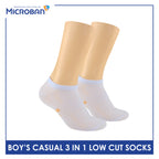 Microban Boy’s Cotton Lite Thin Casual Low Cut Socks 3 pairs in a pack VBCKG17