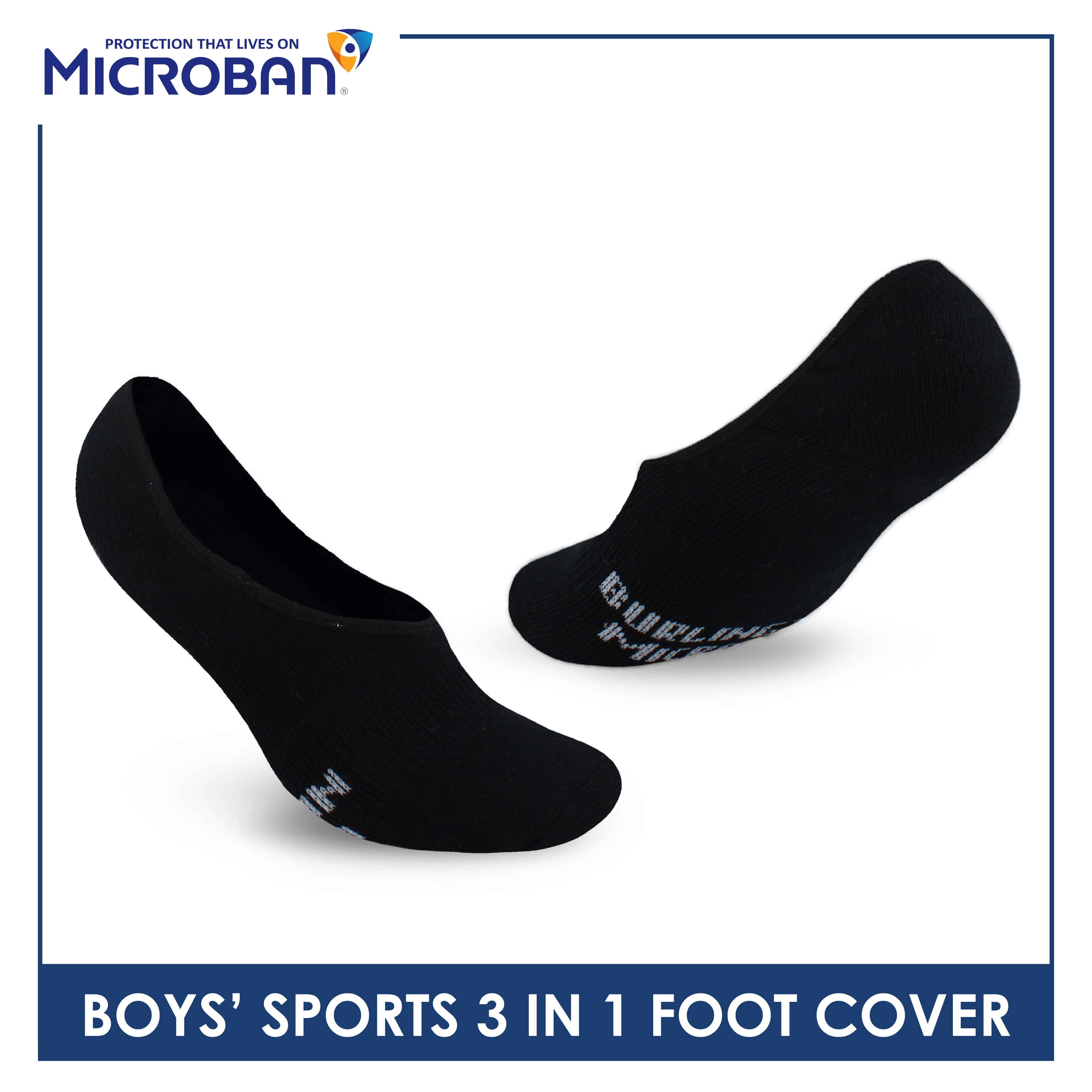 Microban Boys' Cotton Thick Sports Foot Cover 3 pairs in a pack VBSFG8