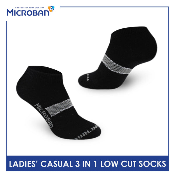 Microban Ladies' Cotton Lite Casual Low Cut Socks 3 pairs in a pack VLCKG14