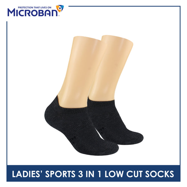 Microban Ladies’ Cotton Thick Sports Low Cut Socks 3 pairs in a pack VLSKG14