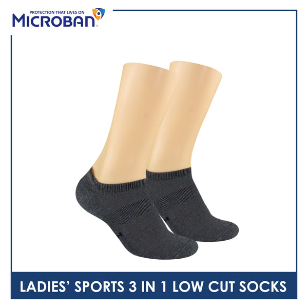 Microban Ladies’ Cotton Thick Sports Low Cut Socks 3 pairs in a pack VLSKG14