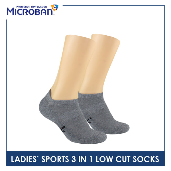 Microban Ladies’ Cotton Thick Sports Low Cut Socks 3 pairs in a pack VLSKG14