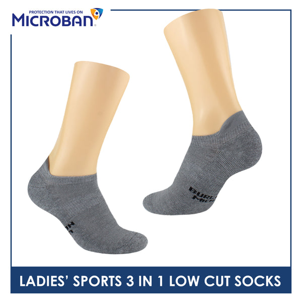 Microban Ladies’ Cotton Thick Sports Low Cut Socks 3 pairs in a pack VLSKG14