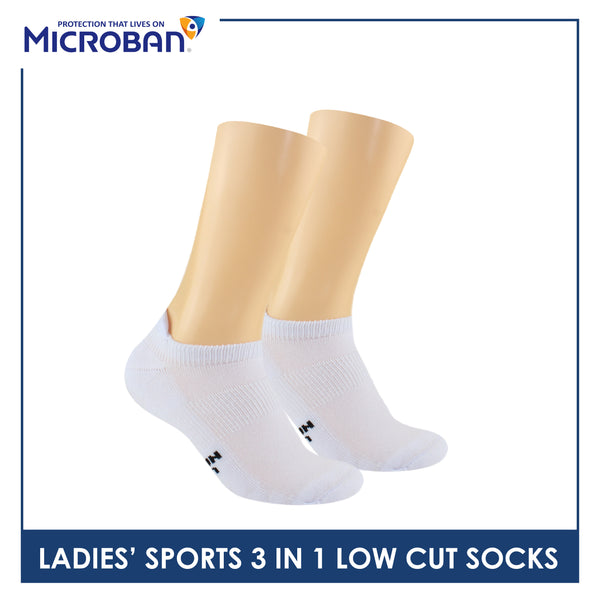 Microban Ladies’ Cotton Thick Sports Low Cut Socks 3 pairs in a pack VLSKG14