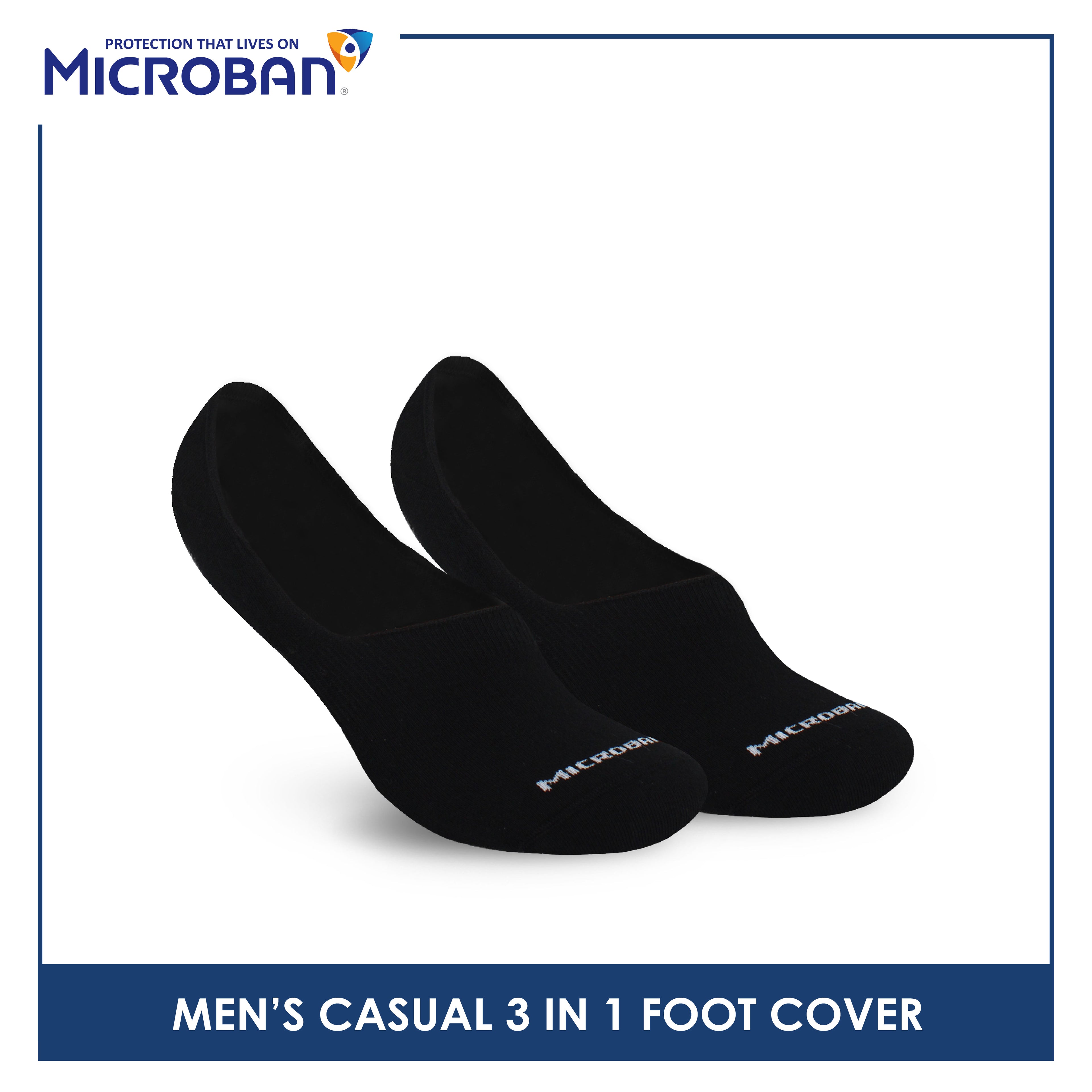 Microban Men's Cotton Thin Casual Foot Cover 3 pairs in a pack VMCFG6