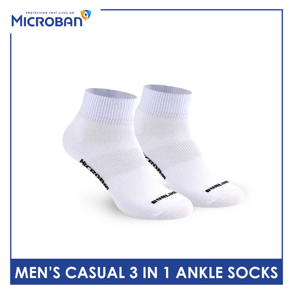 Microban Men’s Cotton Lite Thin Casual Ankle Sock 3 pairs in a pack VMCKG11