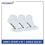 Microban Men’s Cotton Thick Sport Ankle Socks 3 pairs in a pack VMSKG19