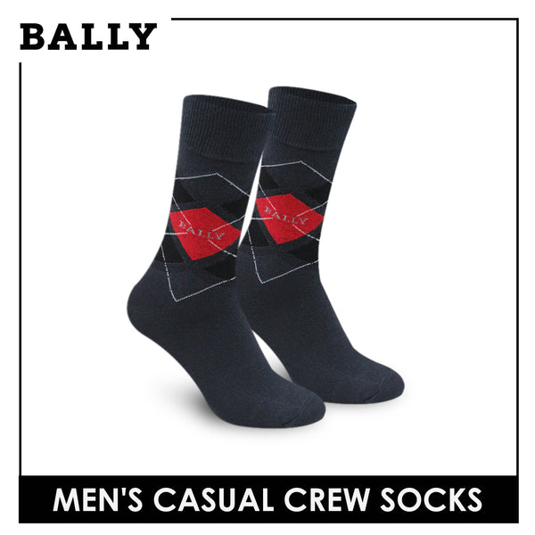 Bally Men's Premium Cotton Lite Casual Dress Crew Socks 1 pair YMC3401