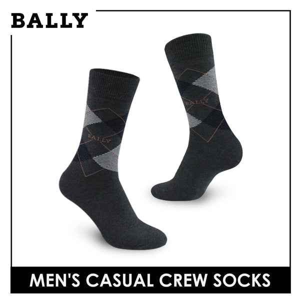 Bally Men's Premium Cotton Lite Casual Dress Crew Socks 1 pair YMC3402