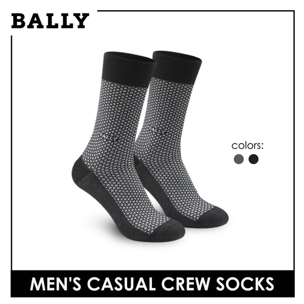 Bally Men's Premium Mercerized Lite Casual Dress Crew Socks 1 pair YMM3201