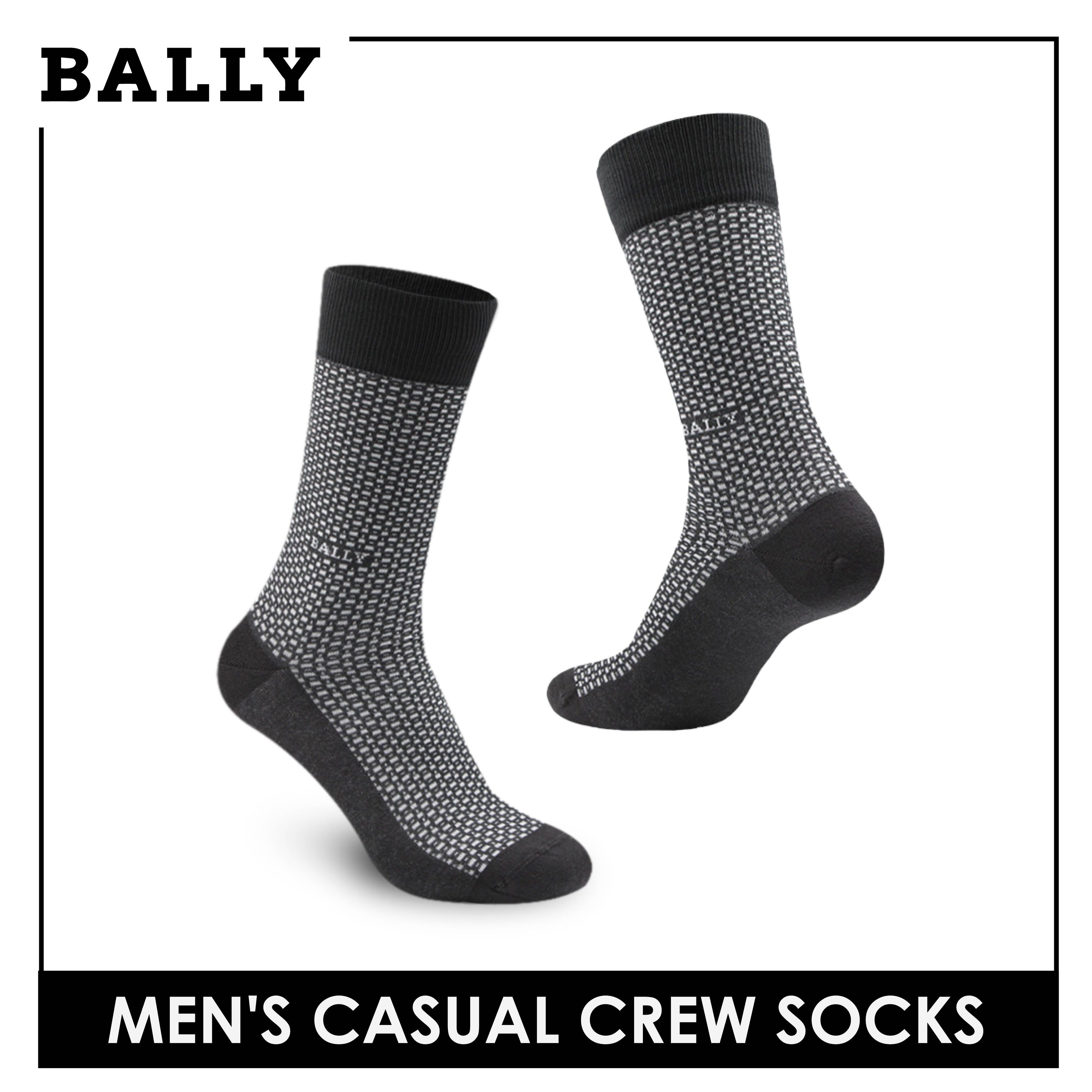 Bally Men's Mercerized Light Performance Dress Crew Socks 1 Pair YMM3201