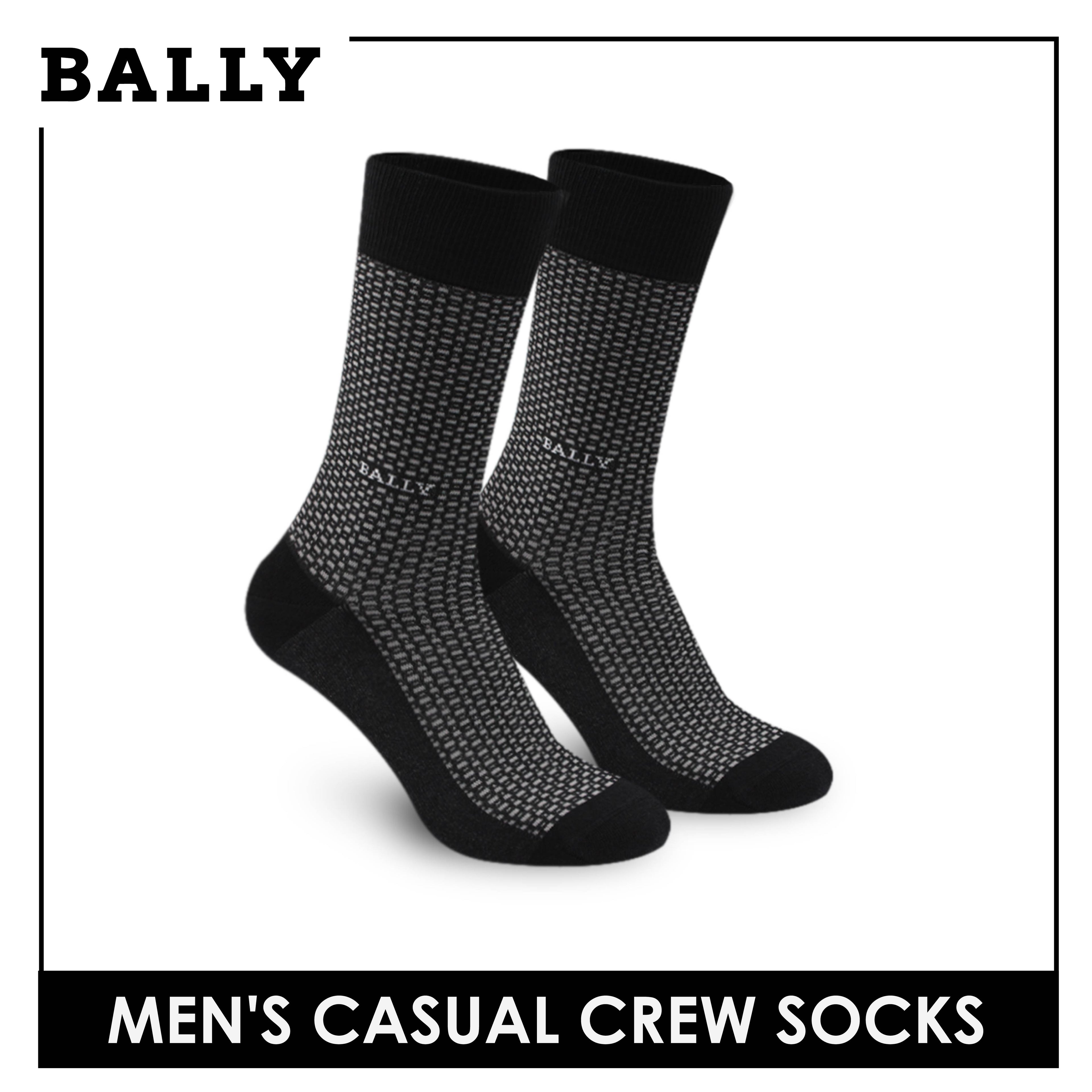 Bally Men's Mercerized Light Performance Dress Crew Socks 1 Pair YMM3201