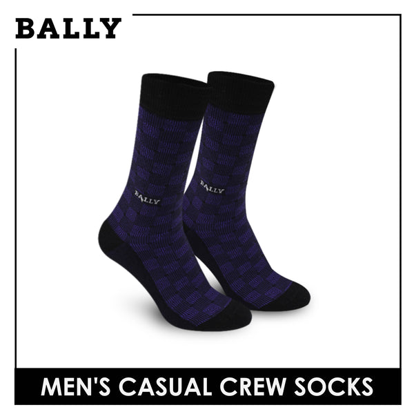 Bally Men's Premium Mercerized Lite Casual Dress Crew Socks 1 pair YMM3202
