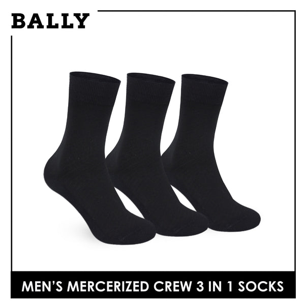 Bally Men's Mercerized Crew Dress Thin Casual Socks 3 pairs in a pack YMMKG4