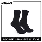 Bally Men's Mercerized Crew Dress Thin Casual Socks 3 pairs in a pack YMMKG4