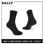 Bally Men's Mercerized Crew Dress Thin Casual Socks 3 pairs in a pack YMMKG4