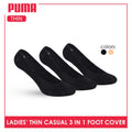 Puma Ladies' Cotton Lite Thin Casual Foot Cover 3 pairs in a pack PLFG1G
