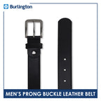 Burlington Men's Prong Buckle Genuine Leather Belt 1 piece JMLP512