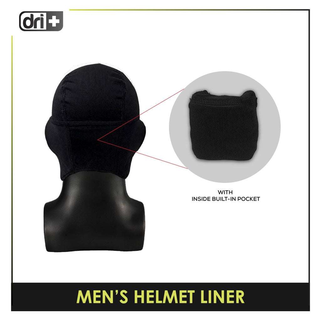 Dri Plus Men's Washable Moisture Wicking Helmet Liner Cap 1 piece DUMHL612