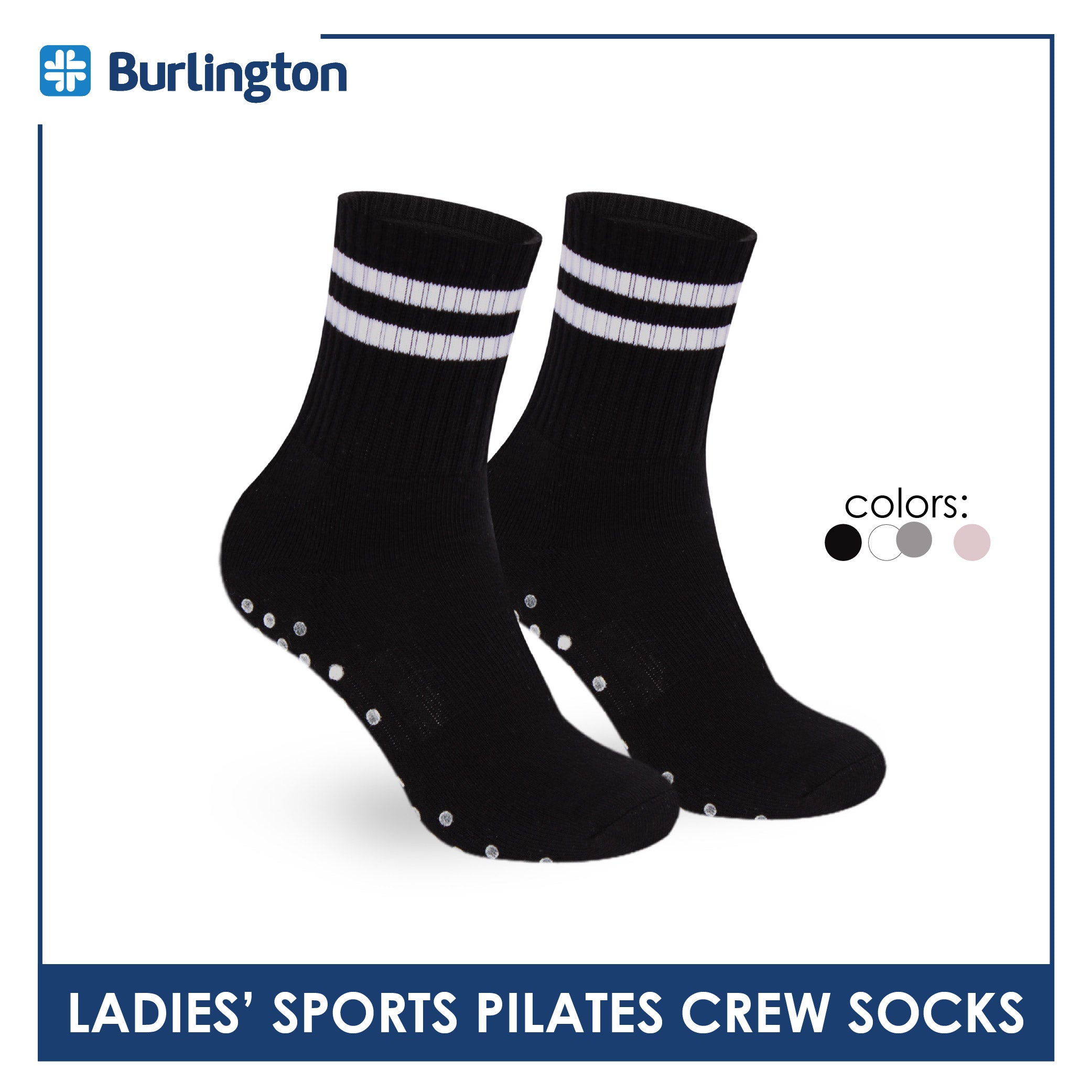 Burlington Ladies’ Pilates Sports Crew Socks 1 pair BLGS531