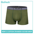 Biofresh Men's Antimicrobial Cotton Spandex Boxer Brief 1 piece UMBBFS5 (Limited Time Offer)