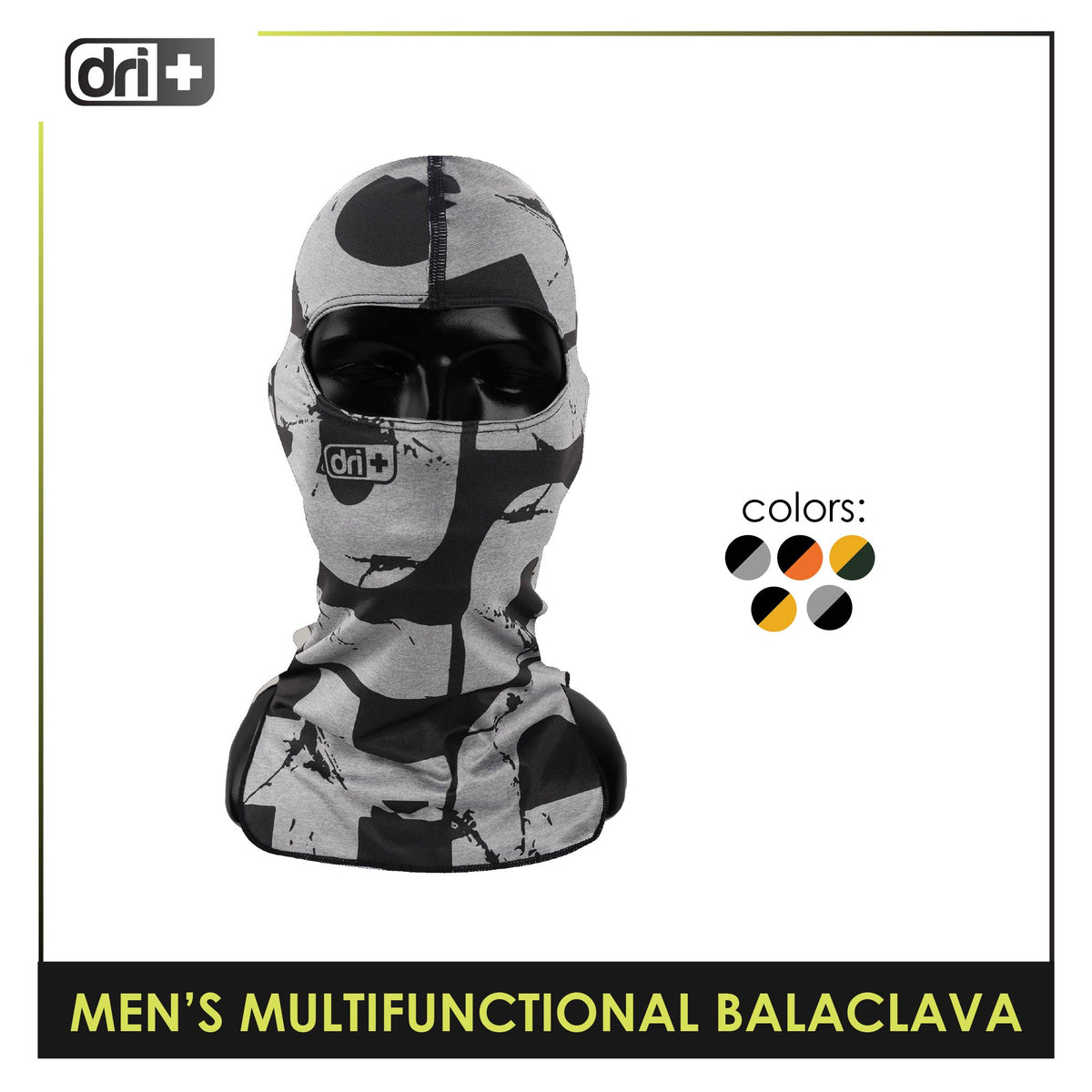 Dri Plus Men's Bold Multifunctional Moisture Wicking Balaclava 1 piece DUMB623
