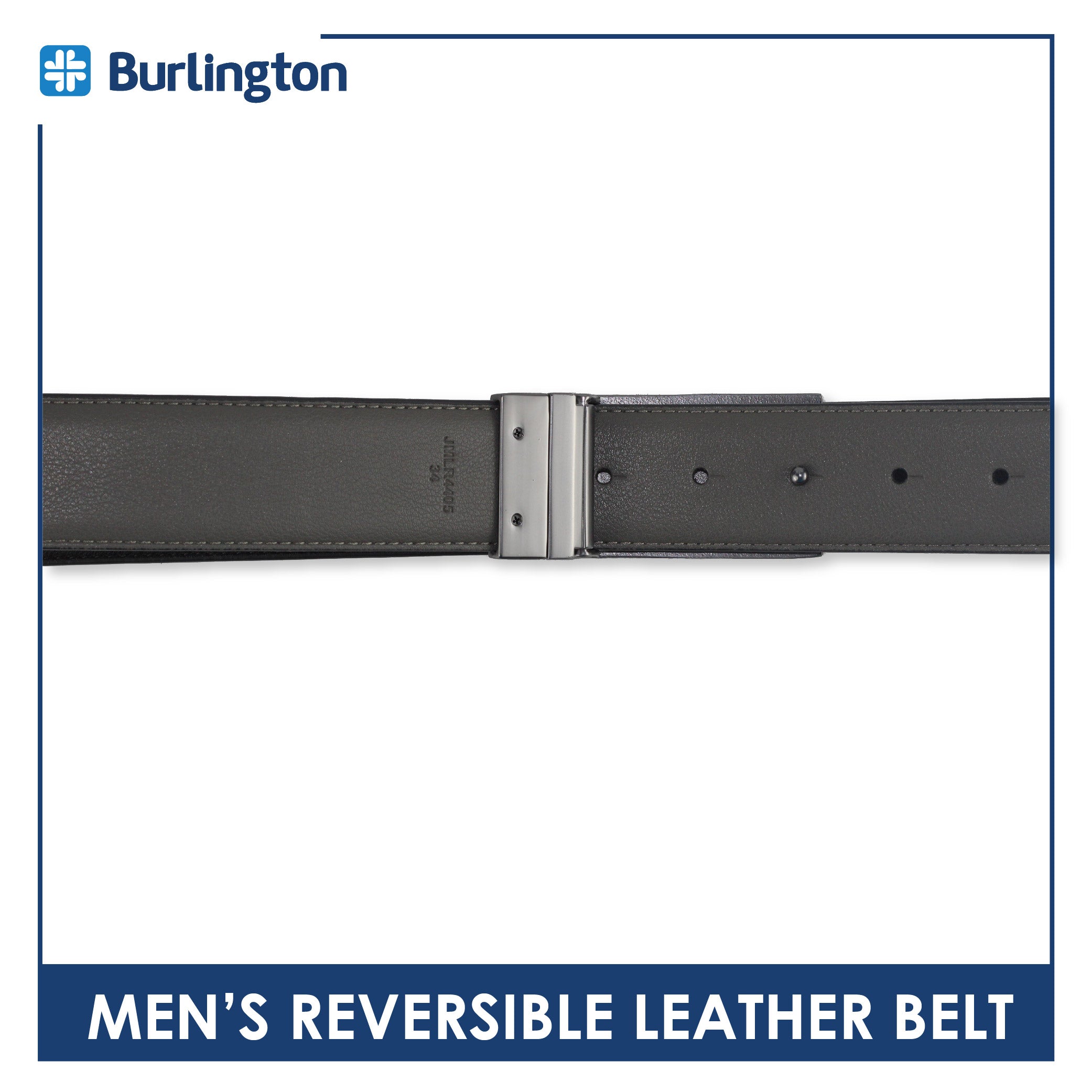Burlington Men's Reversible Genuine Leather Belt 1 piece JMLR515
