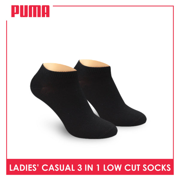 Puma Ladies' Cotton Casual Ankle Socks 3 pairs in a pack PLCKG13