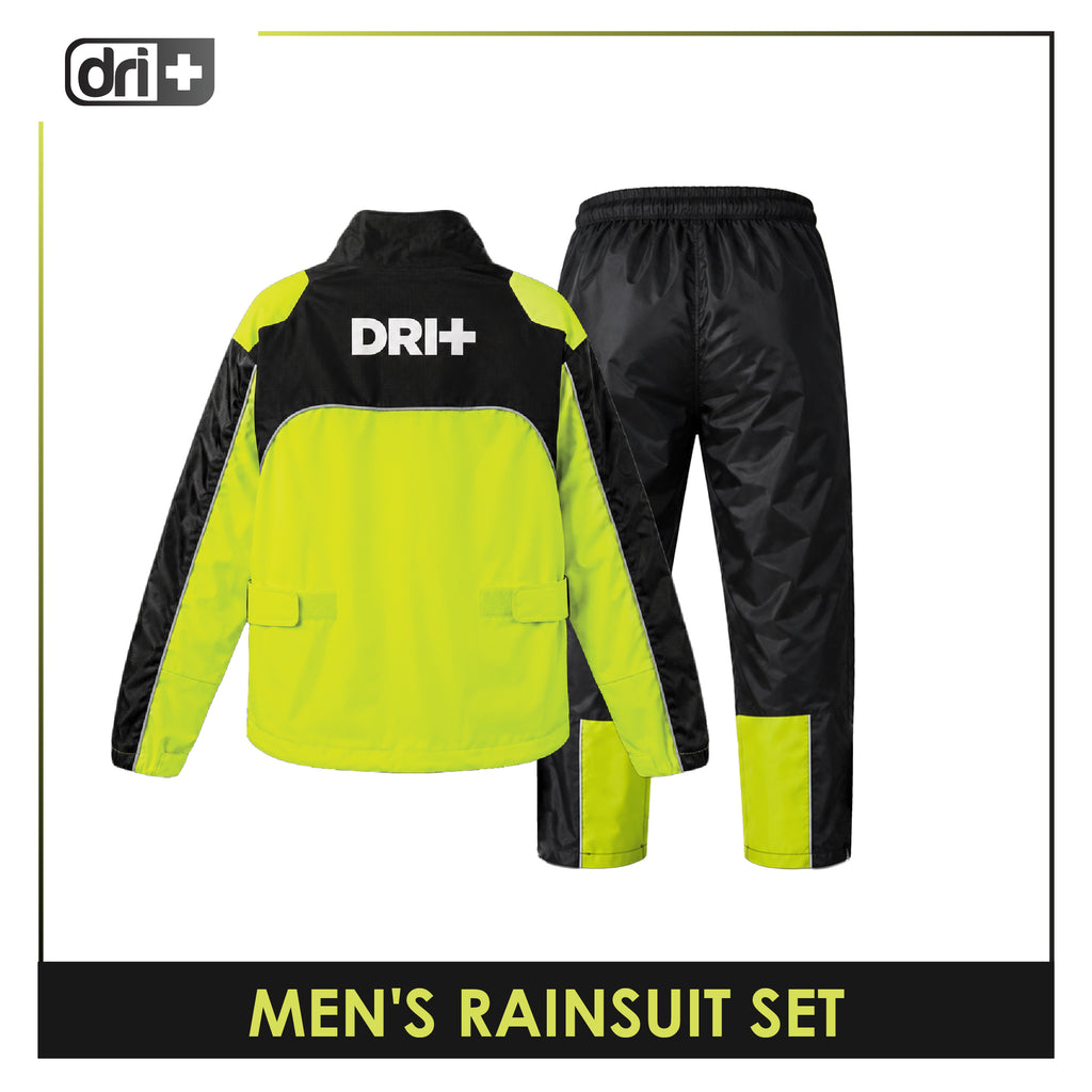 Dri Plus Men’s Water-Resistant Motorcycle Rainsuit Set DMRW621
