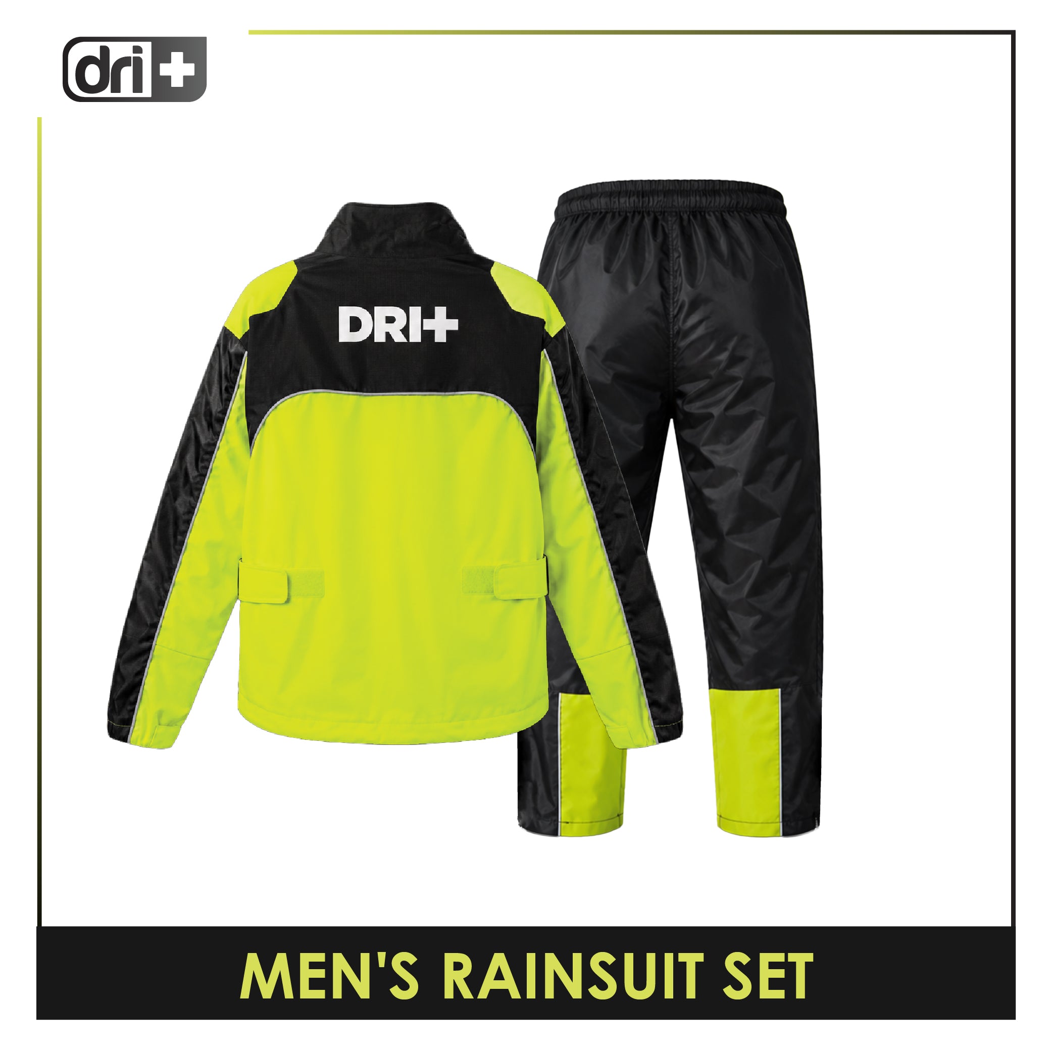 Dri Plus Men’s Water-Resistant Motorcycle Rainsuit Set DMRW621