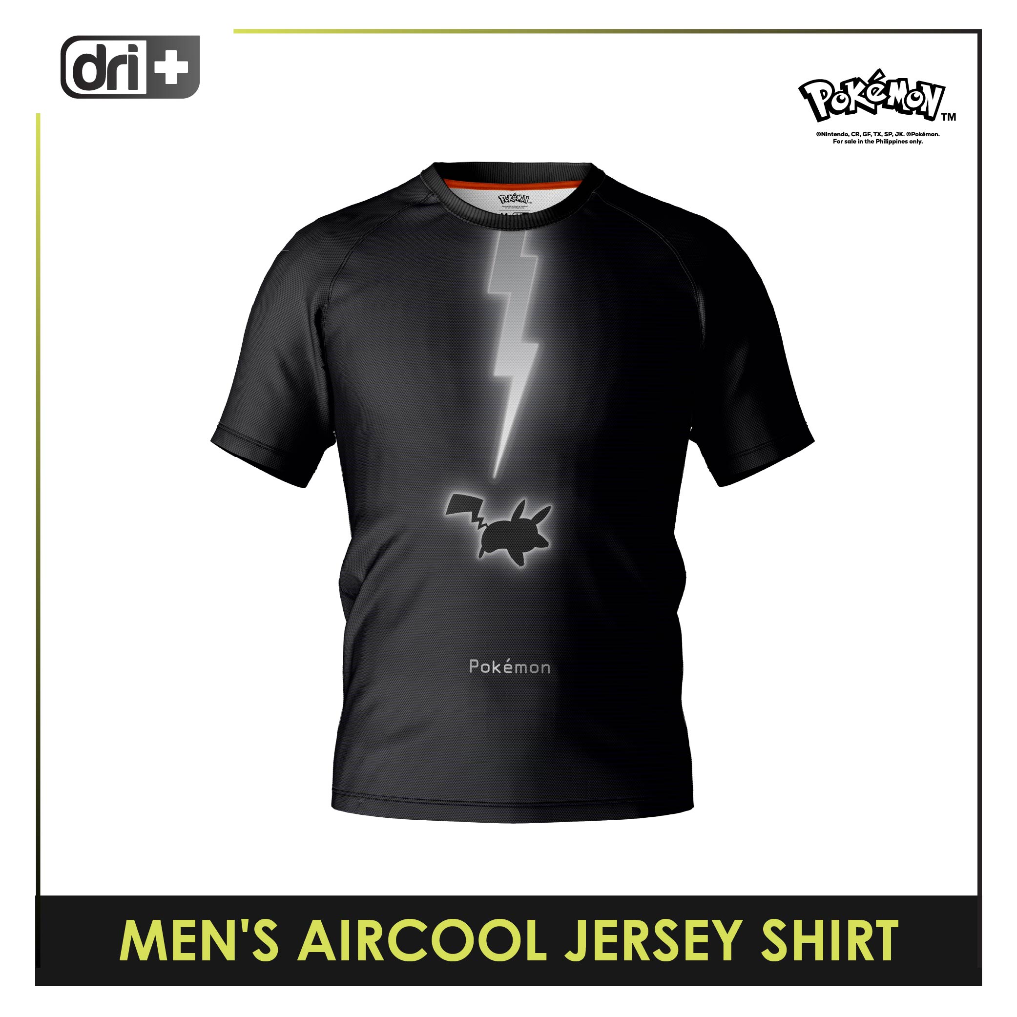 Dri Plus Men’s Pokemon Collection Aircool Jersey Shirt 1 pc PKDUMSRD535