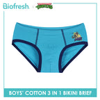 Biofresh | TMNT Boys’ Antimicrobial Cotton Bikini Brief 3 pieces in a pack NTBBKG531