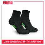 Puma Men's Cotton Lite Thin Casual Ankle Socks 3 pairs in a pack PMCKG2