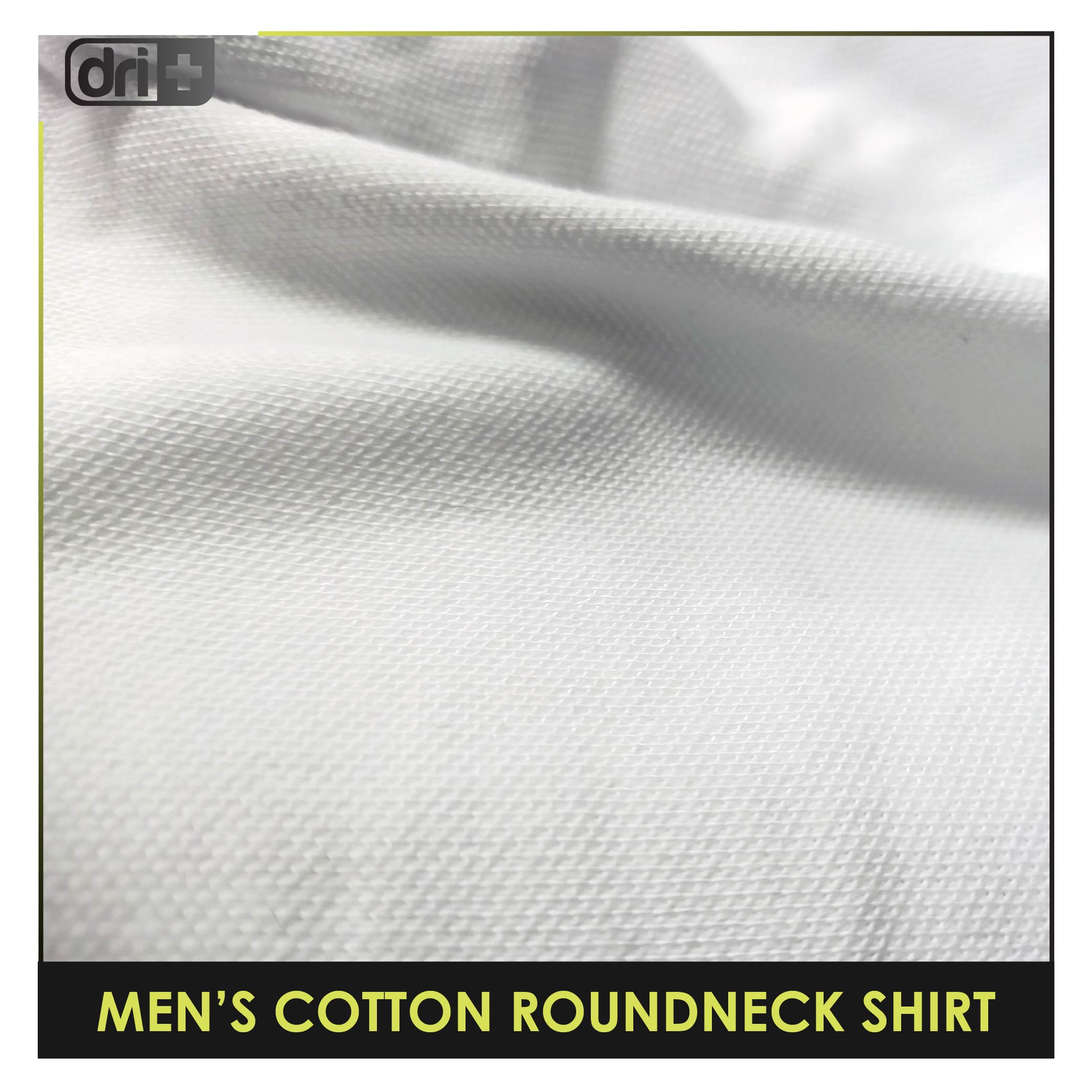 Dri Plus Pilipinas Men’s Anti-Odor Sweat Wicking Cotton Roundneck Shirt 1 piece DUMSRC534