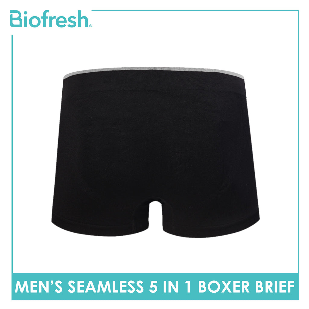 Biofresh Men's OVERRUNS Seamless Boxer Brief 5 pieces in 1 pack OUMBBGCO