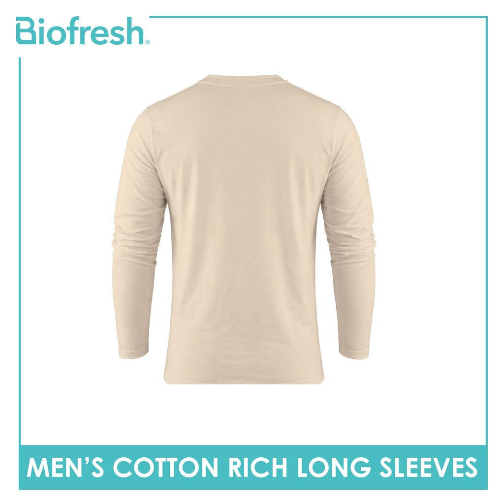 Biofresh Men's Antimicrobial Cotton Rich Long Sleeves 1 piece UMSRL621