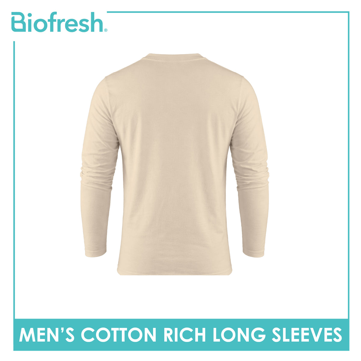 Biofresh Men's Antimicrobial Cotton Rich Long Sleeves 1 piece UMSRL621