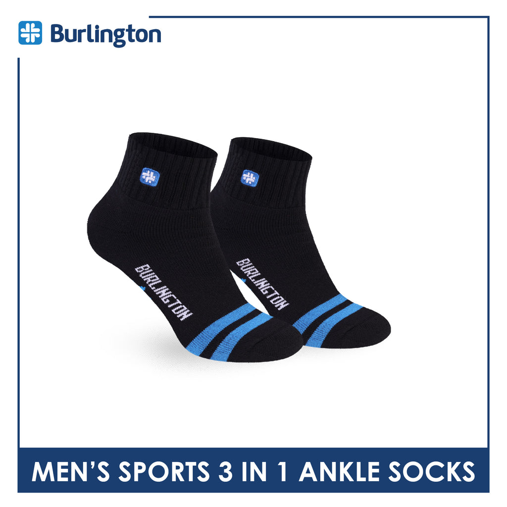 Burlington | Vintage Men’s Cotton Embroidered Thick Sports Ankle Socks 1 pair BMSEG611