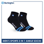Burlington | Vintage Men’s Cotton Embroidered Thick Sports Ankle Socks 1 pair BMSEG611