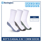 Burlington Boys’ Cotton Casual Crew Socks 3 pairs in 1 pack BBCKG84