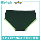 Biofresh | Pokemon Boys’ Antimicrobial Cotton Bikini Brief 3 pieces in a pack PKBBKG531