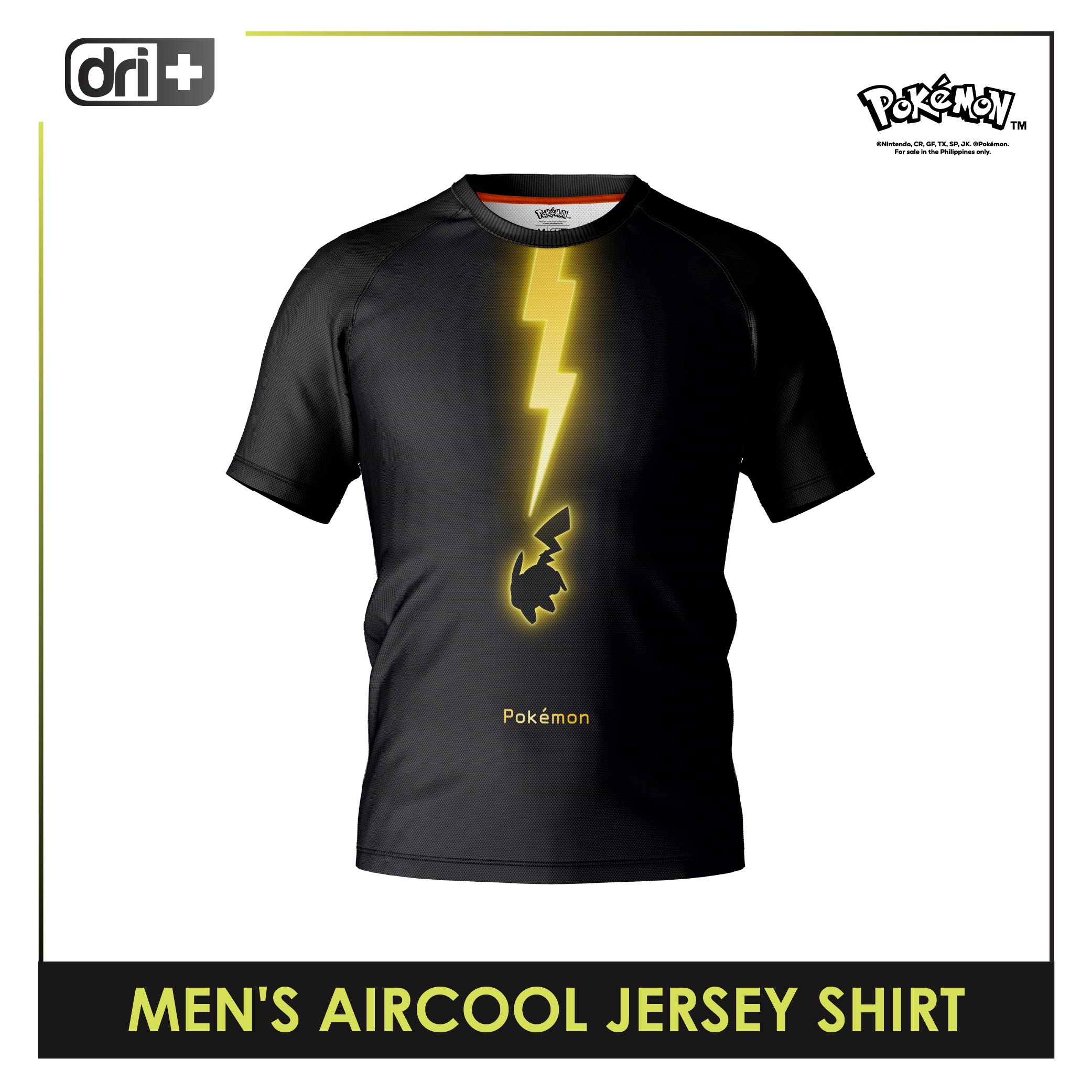 Dri Plus Men’s Pokemon Collection Aircool Jersey Shirt 1 pc PKDUMSRD532