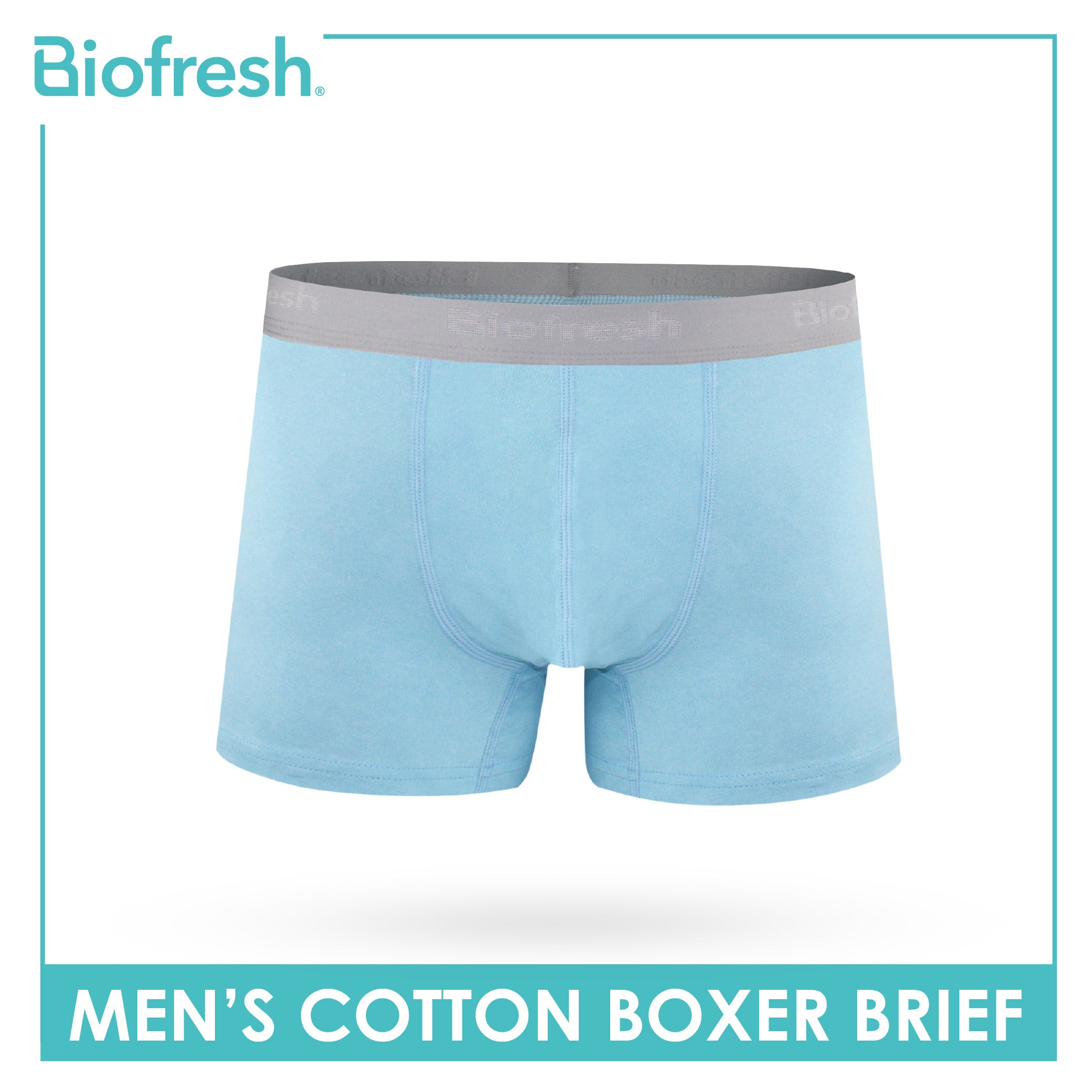 Biofresh Men's Antimicrobial Cotton Boxer Brief 1 piece UMBBFS3