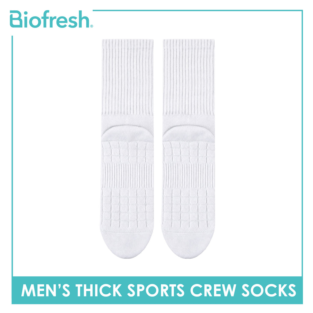 Biofresh Men's Antimicrobial Cotton Thick Sports Crew Socks 1 pair RMS631