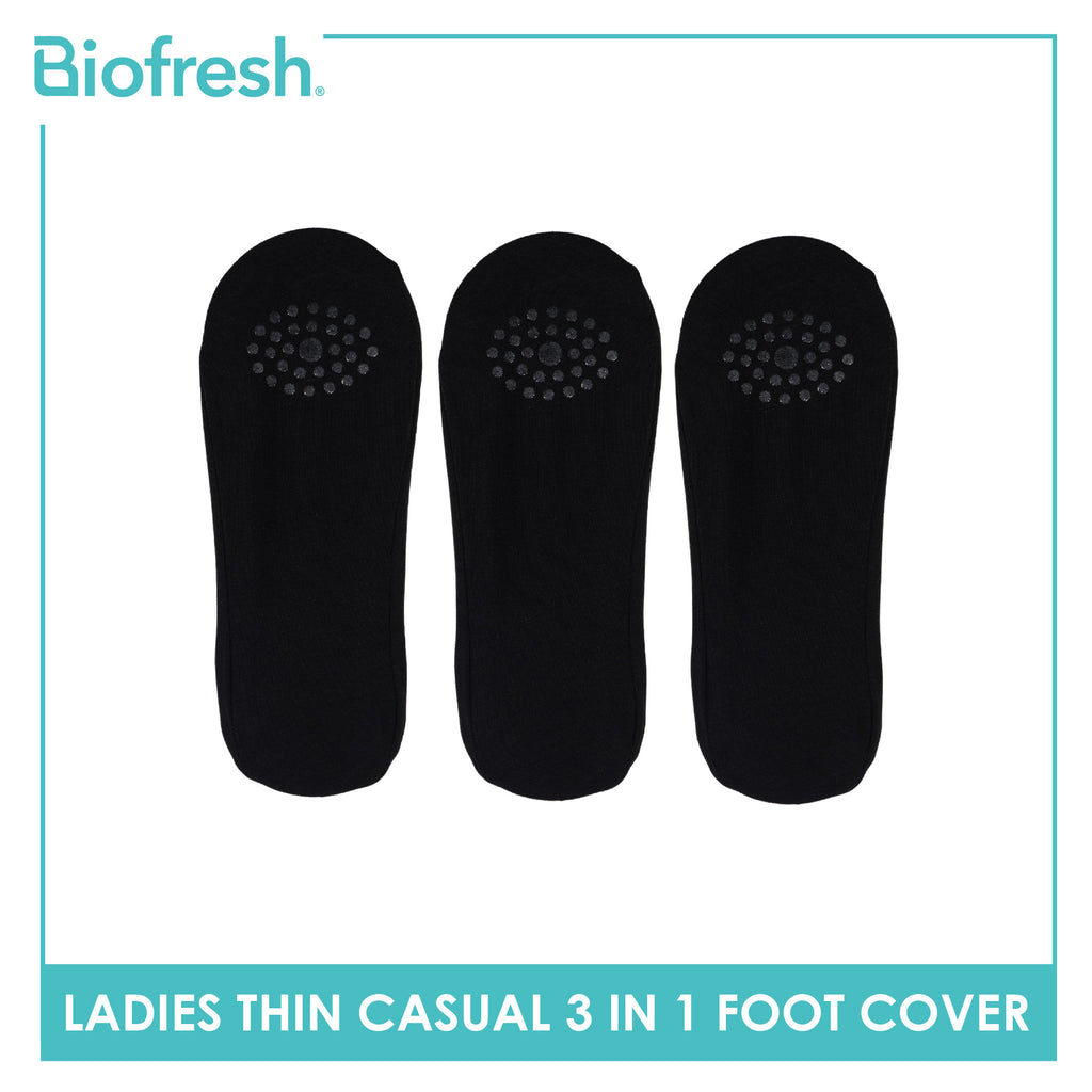 Biofresh Ladies' Antimicrobial Thin Casual Foot Cover with Gel on Sole 3 pairs in a pack RLCFG631